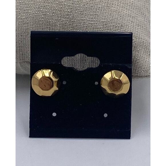 Kate Spade Gold Plated Octagon Stud Earrings 10mm - Picture 2 of 8
